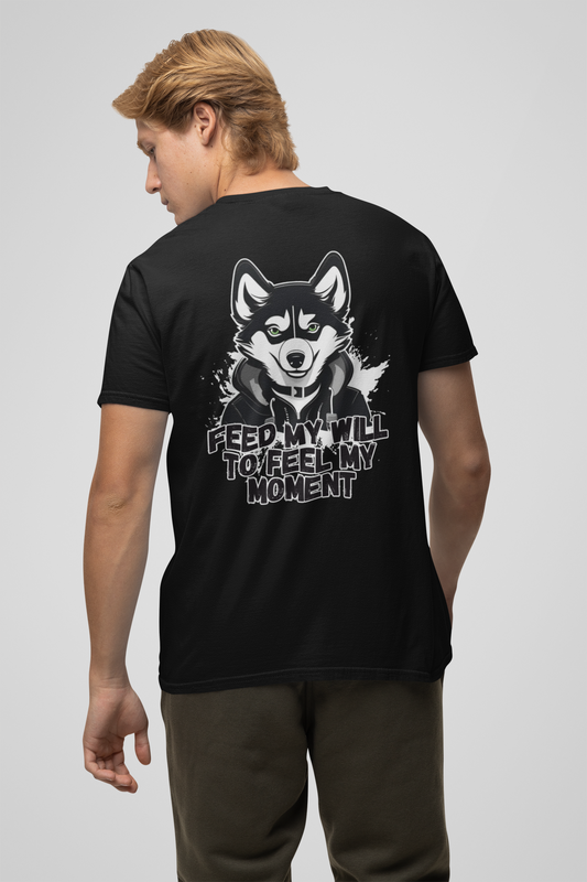 FEED MY WILL TO FEEL MY MOMENT HUSKY PLAYERA CASUAL