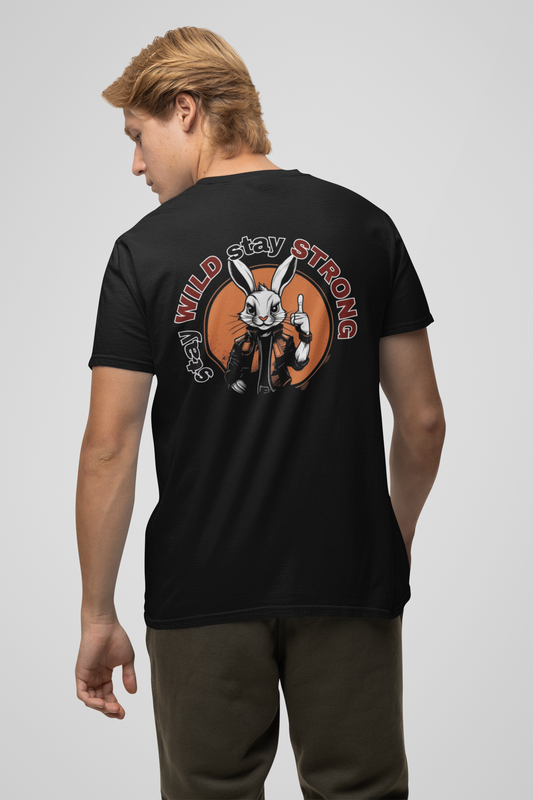 STAY WILD STAY STRONG RABBIT PLAYERA CASUAL