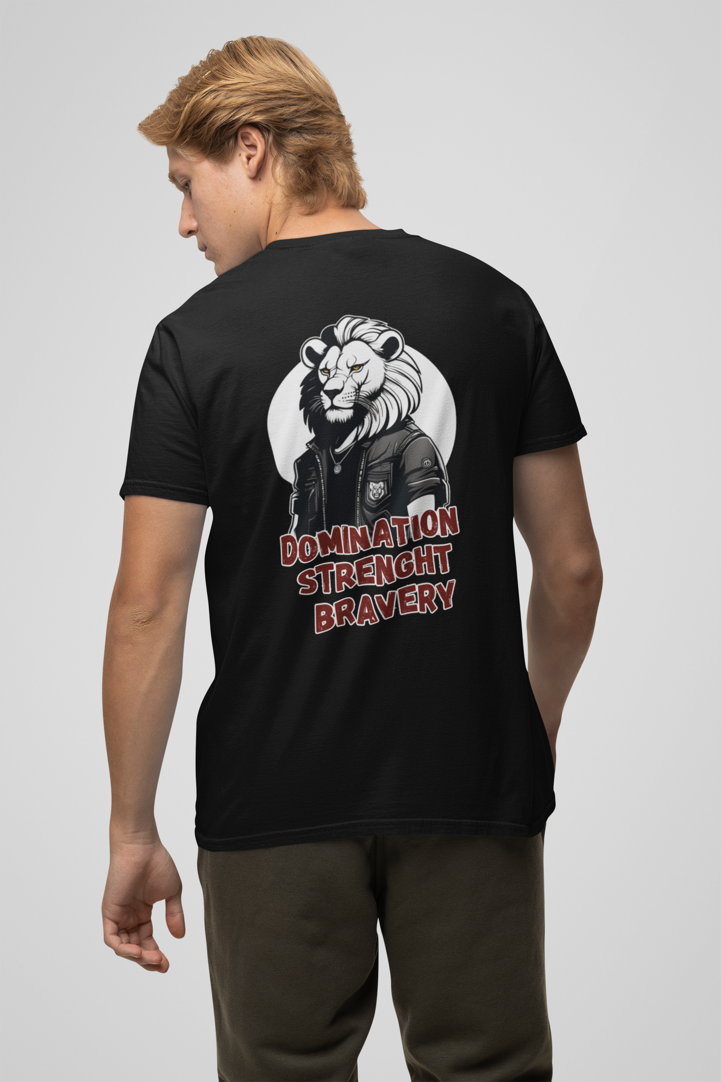 DOMINATION STRENGHT BRAVERY LION PLAYERA CASUAL