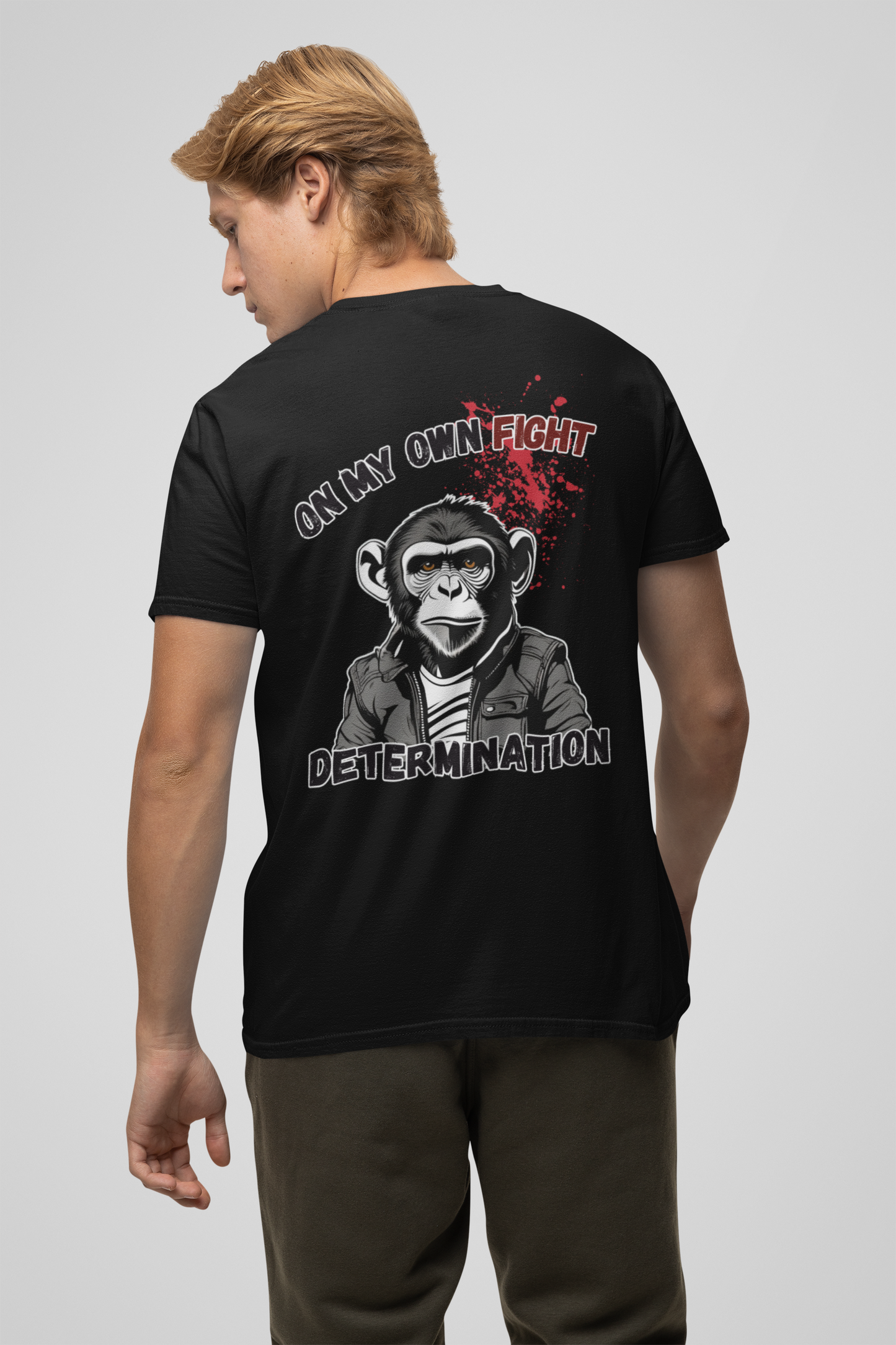 ON MY OWN FIGHT DETERMINATION MONKEY PLAYERA CASUAL