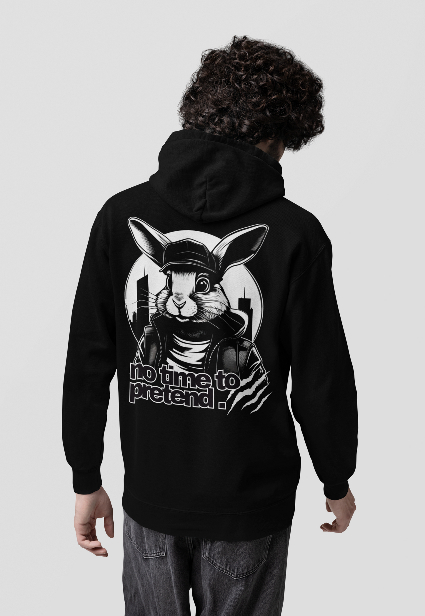 NO TIME TO PRETEND RABBIT SUDADERA