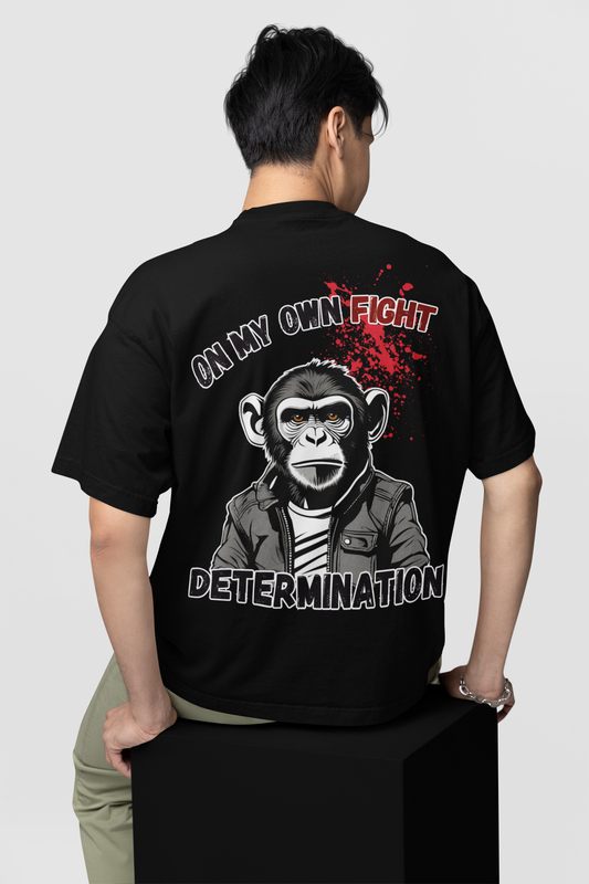 ON MY OWN FIGHT DETERMINATION MONKEY PLAYERA OVERSIZED