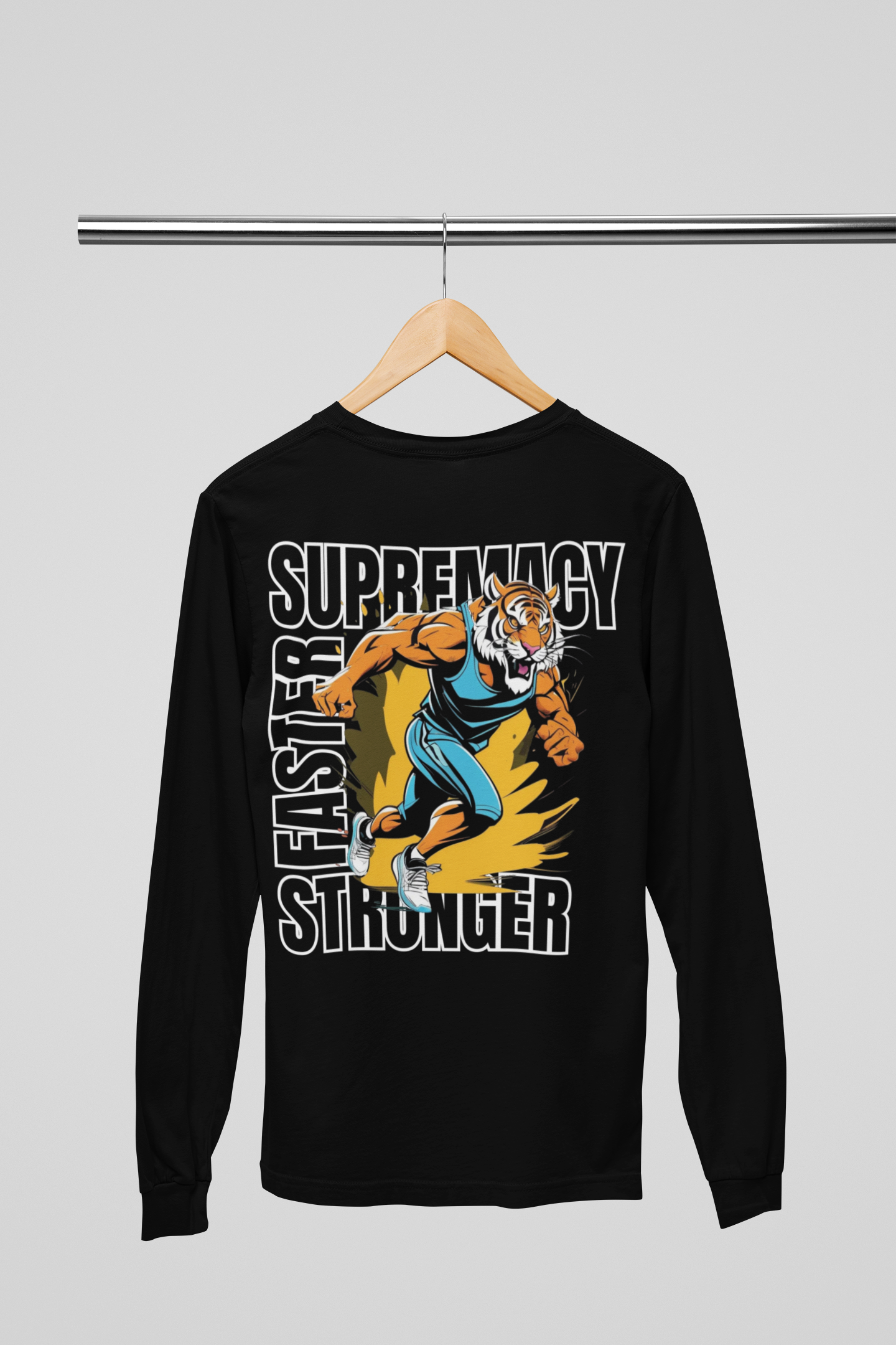 SUPREMACY FASTER STRONGER PLAYERA MANGA LARGA