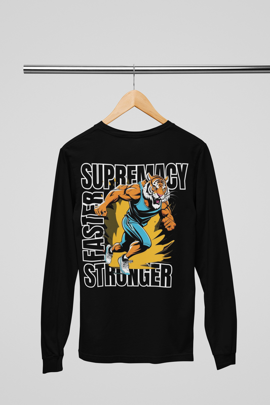 SUPREMACY FASTER STRONGER PLAYERA MANGA LARGA