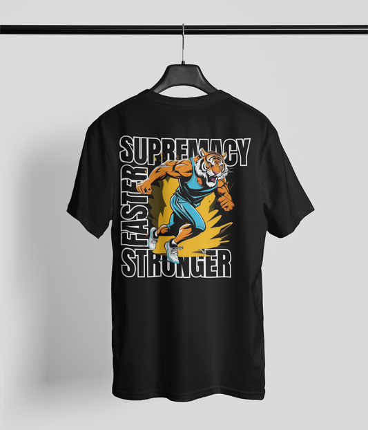 SUPREMACY FASTER STRONGER TIGER PLAYERA DEPORTIVA