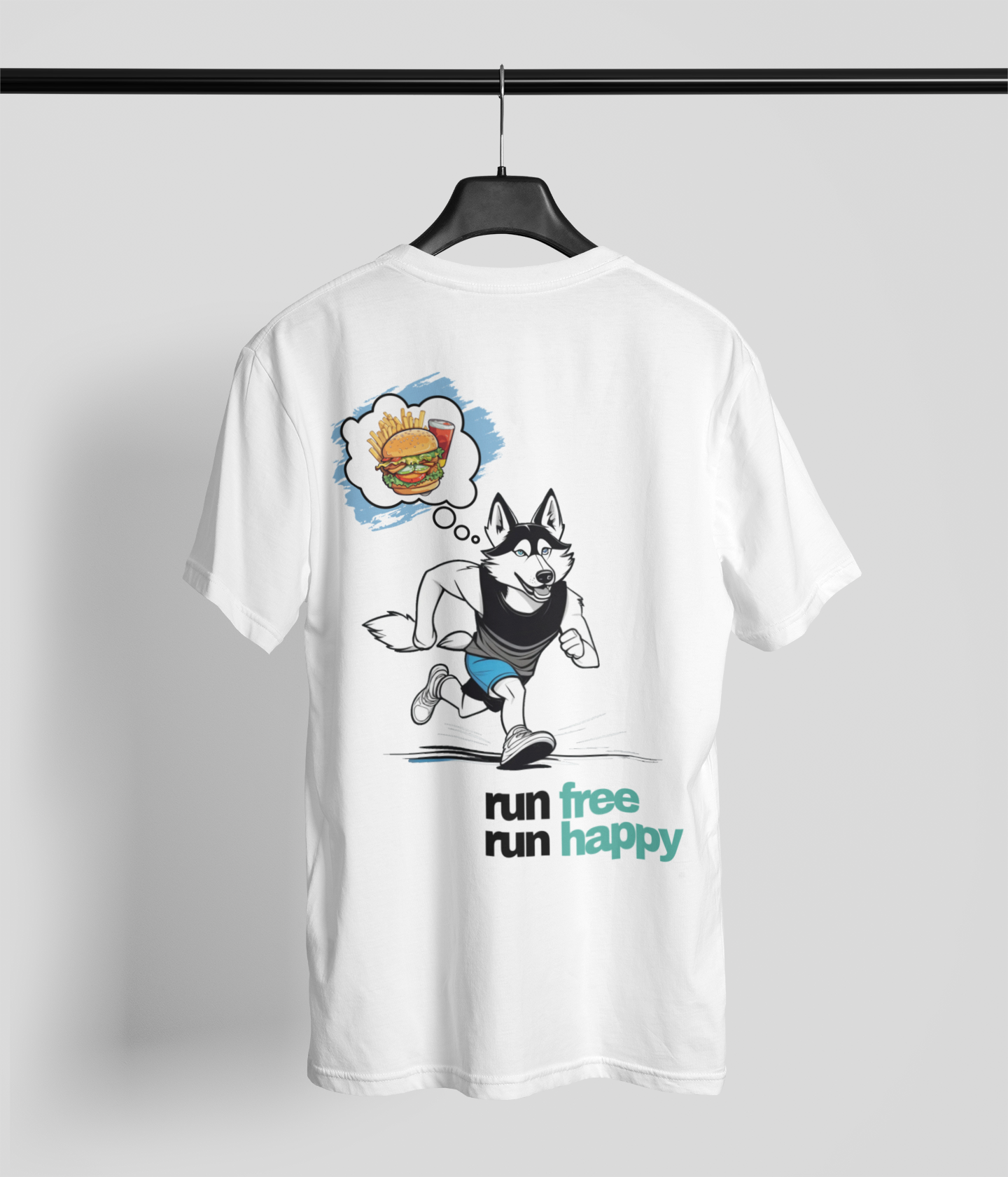 RUN FREE RUN HAPPY PLAYERA DEPORTIVA