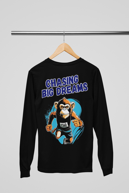 CHASING BIG DREAMS MONKEY PLAYERA MANGA LARGA