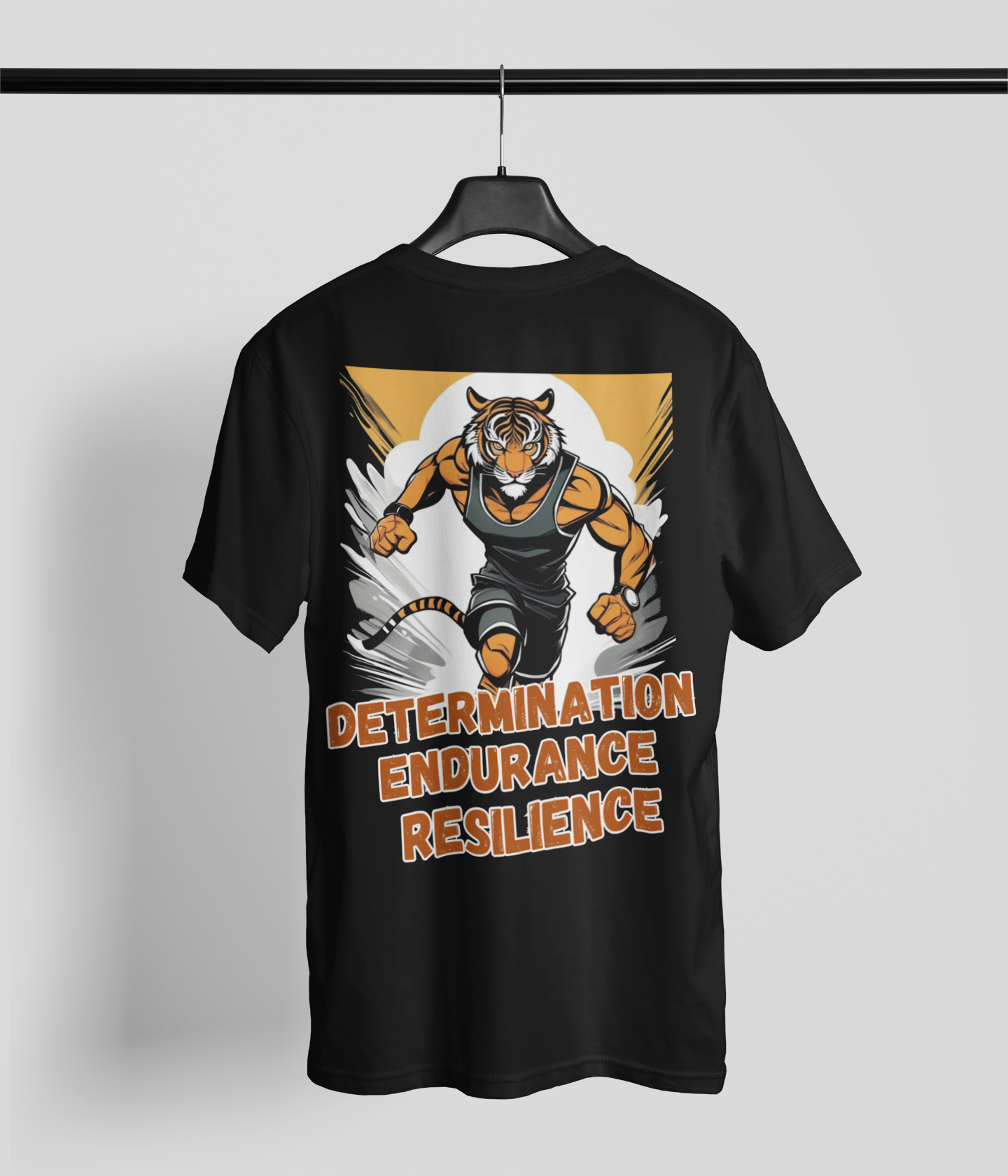 DETERMINATION ENDURANCE RESILIENCE TIGER PLAYERA DEPORTIVA