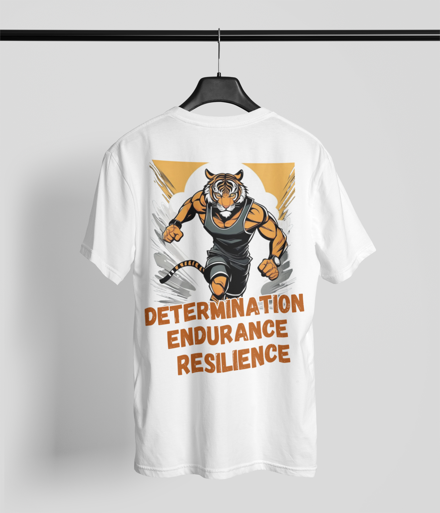 DETERMINATION ENDURANCE RESILIENCE TIGER PLAYERA DEPORTIVA